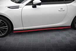 Seitenschweller Ansatz Cup Leisten V.2 passend für Subaru BRZ Mk1 / Mk1 Facelift / Toyota GT86 Facelift schwarz Hochglanz