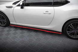 Seitenschweller Ansatz Cup Leisten V.2 passend für Subaru BRZ Mk1 / Mk1 Facelift / Toyota GT86 Facelift schwarz Hochglanz