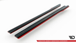 Seitenschweller Ansatz Cup Leisten V.2 passend für Subaru BRZ Mk1 / Mk1 Facelift / Toyota GT86 Facelift schwarz Hochglanz