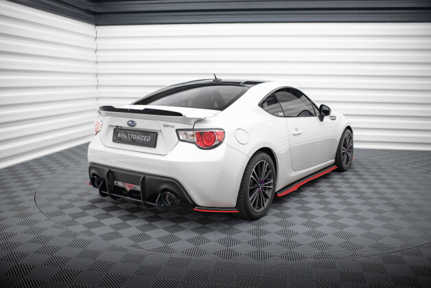 Heck Ansatz Flaps Diffusor V.2 passend für Subaru BRZ Mk1 / Mk1 Facelift schwarz Hochglanz