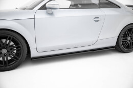 Seitenschweller Ansatz Cup Leisten V.1 passend für Audi TT S / TT S-Line 8J Facelift schwarz Hochglanz