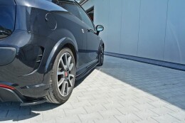 Seitenschweller Ansatz Cup Leisten für Abarth Punto Evo schwarz Hochglanz