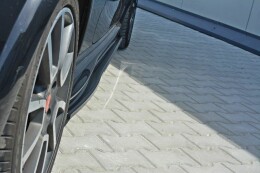 Seitenschweller Ansatz Cup Leisten passend für Abarth Punto Evo schwarz Hochglanz