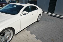 Seitenschweller Ansatz Cup Leisten passend für Mercedes CLS C219 55AMG schwarz Hochglanz
