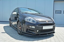 Cup Spoilerlippe Front Ansatz für Abarth Punto Evo schwarz Hochglanz