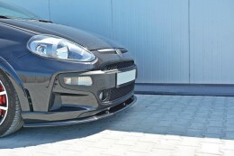 Cup Spoilerlippe Front Ansatz für Abarth Punto Evo schwarz Hochglanz