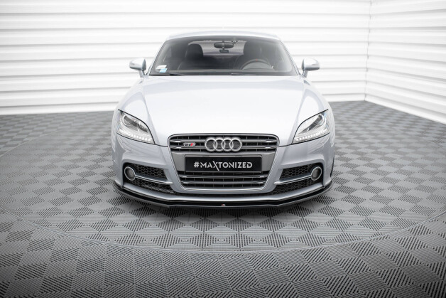 Cup Spoilerlippe Front Ansatz V.1 passend für Audi TT S / TT S-Line 8J Facelift schwarz Hochglanz
