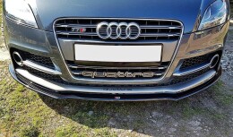 Cup Spoilerlippe Front Ansatz V.1 für Audi TT S Mk2 (8J) schwarz Hochglanz