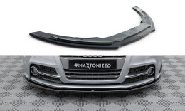 Cup Spoilerlippe Front Ansatz V.1 passend für Audi TT S / TT S-Line 8J Facelift schwarz Hochglanz
