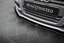 Cup Spoilerlippe Front Ansatz V.1 passend für Audi TT S / TT S-Line 8J Facelift schwarz Hochglanz