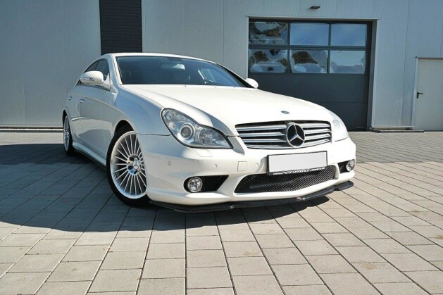 Cup Spoilerlippe Front Ansatz V.1 passend für Mercedes CLS C219 55AMG schwarz Hochglanz