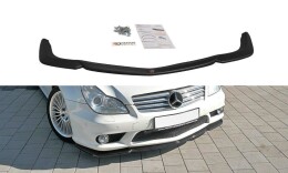 Cup Spoilerlippe Front Ansatz V.1 für Mercedes CLS C219 55AMG schwarz Hochglanz