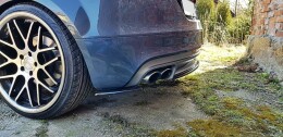 Mittlerer Cup Diffusor Heck Ansatz passend für Audi TT S Mk2 (8J) schwarz Hochglanz