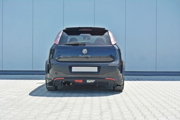 Street+ Heck Ansatz Flaps passend für ABARTH Punto Evo schwarz Hochglanz
