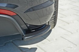 Heck Ansatz Flaps Diffusor für Abarth Punto Evo schwarz Hochglanz