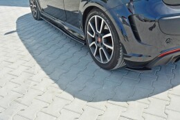 Heck Ansatz Flaps Diffusor für Abarth Punto Evo schwarz Hochglanz