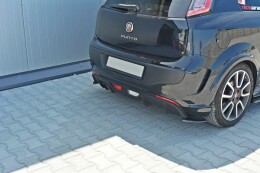 Heck Ansatz Flaps Diffusor für Fiat Punto Evo Abarth schwarz Hochglanz