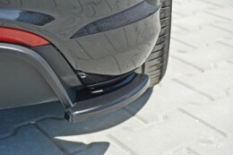 Heck Ansatz Flaps Diffusor passend für Abarth Punto Evo schwarz Hochglanz