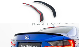 Heck Spoiler Aufsatz Abrisskante passend für Lexus RC Mk1 schwarz Hochglanz