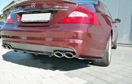 Heck Ansatz Diffusor passend für Mercedes CLS C219 55AMG schwarz Hochglanz