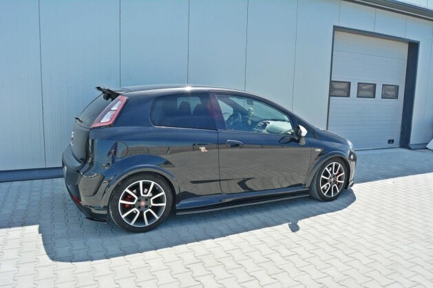 Seitenschweller Ansatz Cup Leisten für Fiat Punto Evo Abarth Carbon Look