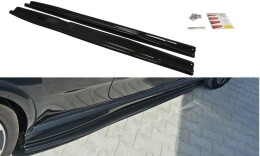 Seitenschweller Ansatz Cup Leisten passend für Abarth Punto Evo Carbon Look