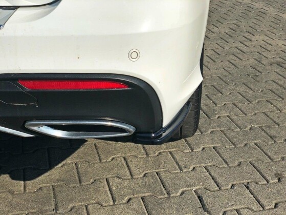 Heck Ansatz Flaps Diffusor passend für Mercedes GLE W166 AMG-Line Carbon Look