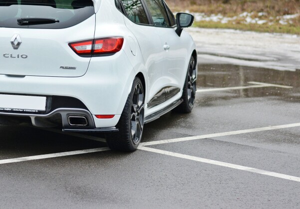 Seitenschweller Ansatz Cup Leisten passend für RENAULT CLIO MK4 RS  schwarz Hochglanz