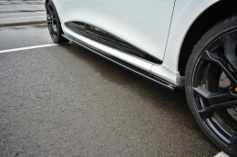 Seitenschweller Ansatz Cup Leisten passend für RENAULT CLIO MK4 RS  schwarz Hochglanz