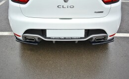Heck Ansatz Flaps Diffusor passend für RENAULT CLIO MK4 RS schwarz Hochglanz