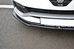 Cup Spoilerlippe Front Ansatz passend für RENAULT CLIO MK4 RS schwarz Hochglanz