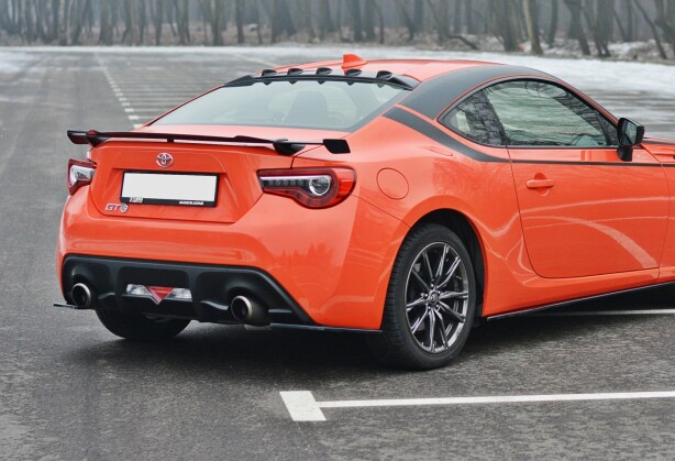 Heck Ansatz Flaps Diffusor V.1 passend für Toyota GT86 Facelift schwarz Hochglanz