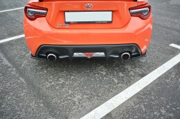 Heck Ansatz Flaps Diffusor V.1 passend für Toyota GT86 Facelift schwarz Hochglanz