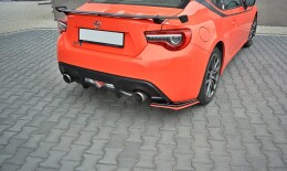Heck Ansatz Flaps Diffusor V.2 passend für Toyota GT86 Facelift schwarz Hochglanz