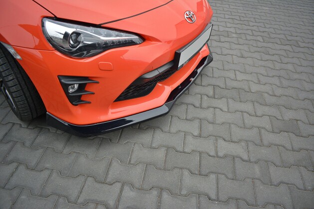Street+ Spoilerlippe Front Ansatz V.1 passend für Toyota GT86 FL schwarz Hochglanz