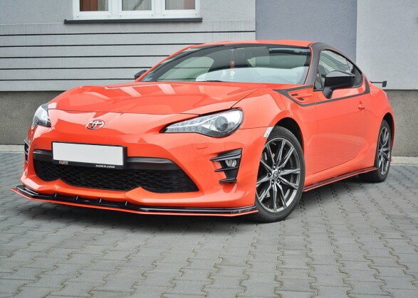 Street+ Spoilerlippe Front Ansatz V.4 passend für Toyota GT86 FL schwarz Hochglanz
