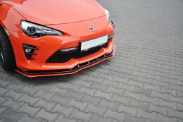 Cup Spoilerlippe Front Ansatz V.4 für Toyota GT86 FL schwarz Hochglanz