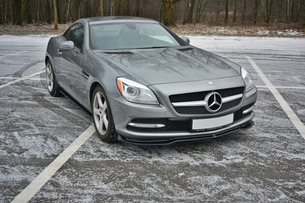 Cup Spoilerlippe Front Ansatz V.1 passend für Mercedes SLK R172 schwarz Hochglanz