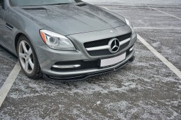 Street+ Spoilerlippe Front Ansatz V.1 passend für Mercedes SLK R172 schwarz Hochglanz