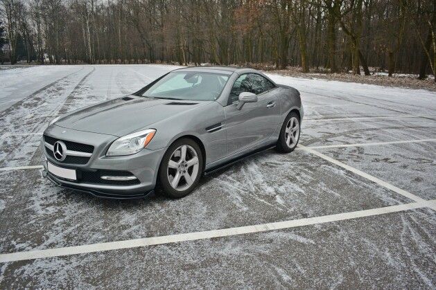 Seitenschweller Ansatz Cup Leisten passend für Mercedes SLK R172 schwarz Hochglanz