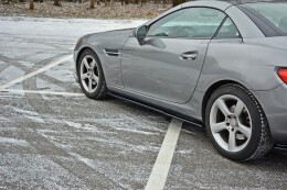 Seitenschweller Ansatz Cup Leisten passend für Mercedes SLK R172 schwarz Hochglanz