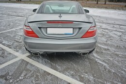 Heck Ansatz Flaps Diffusor V.1 passend für Mercedes SLK R172 schwarz Hochglanz
