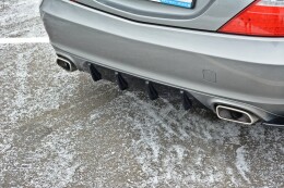 Heck Ansatz Diffusor passend für Mercedes SLK R172 schwarz Hochglanz
