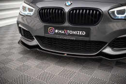 Cup Spoilerlippe Front Ansatz V.2 passend für BMW 1er F20/F21 M-Power schwarz Hochglanz