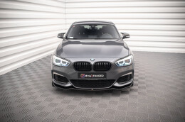 Street+ Spoilerlippe Front Ansatz V.2 passend für BMW 1er F20/F21 M-Power schwarz Hochglanz
