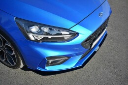 Sport Cup Spoilerlippe Front Ansatz für Ford Focus ST / ST-Line Mk4 schwarz Hochglanz
