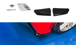 Heck Ansatz Flaps Diffusor passend für Chevrolet Corvette Stingray C7 schwarz Hochglanz
