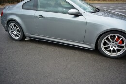 Seitenschweller Ansatz Cup Leisten passend für INFINITI G35 COUPE schwarz Hochglanz