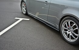 Seitenschweller Ansatz Cup Leisten passend für INFINITI G35 COUPE schwarz Hochglanz