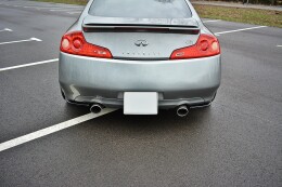 Heck Ansatz Flaps Diffusor passend für INFINITI G35 COUPE schwarz Hochglanz